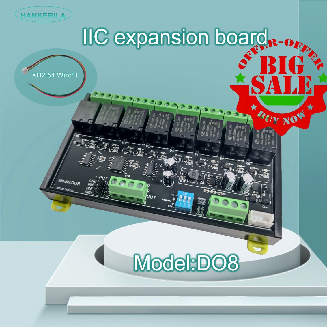 I2C-uitbreidingsrelaisbord DO8 - Espressif Esp32 recensie en prijs