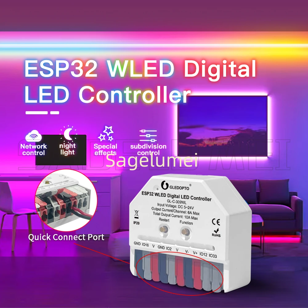 DIY GLEDOPTO ESP32 Mini WLED L - Espressif Esp32 recensie en prijs